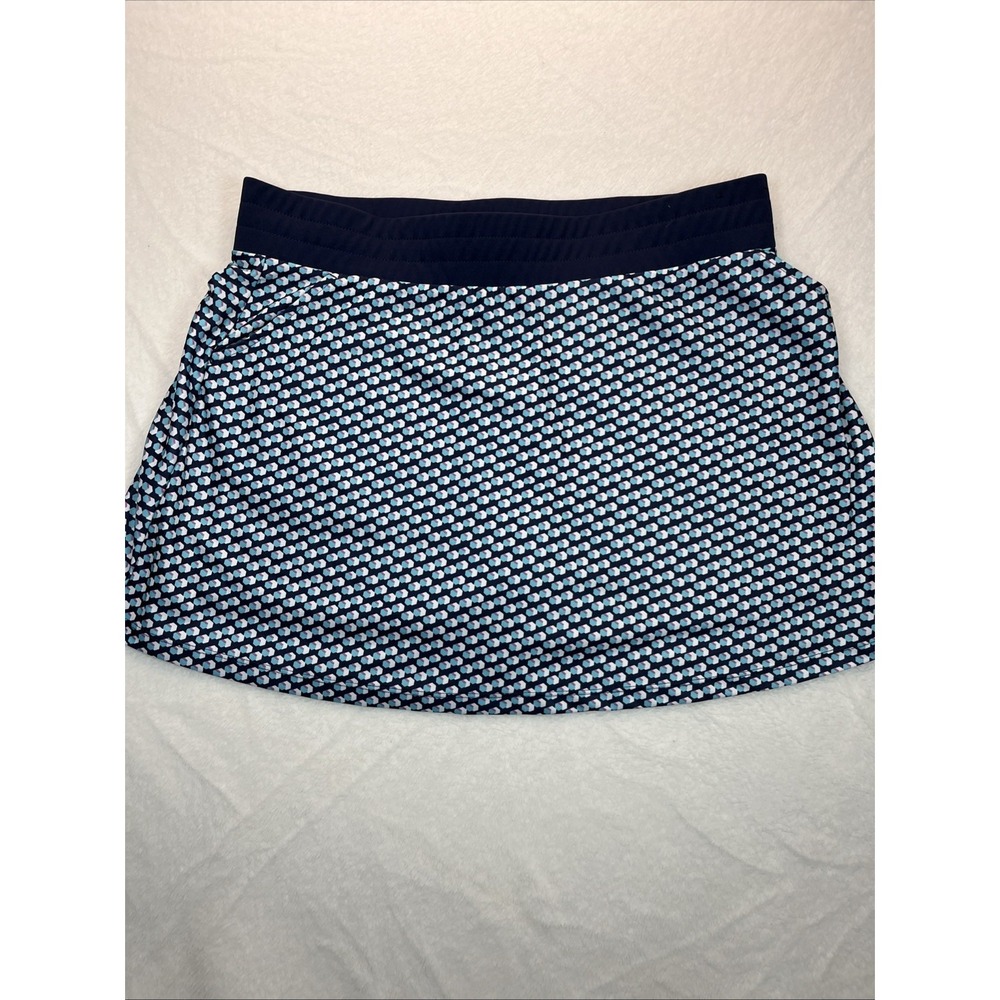 Callaway Women's Golf Skort Sz XL Pockets Blue Geo Pattern Pickleball Tennis